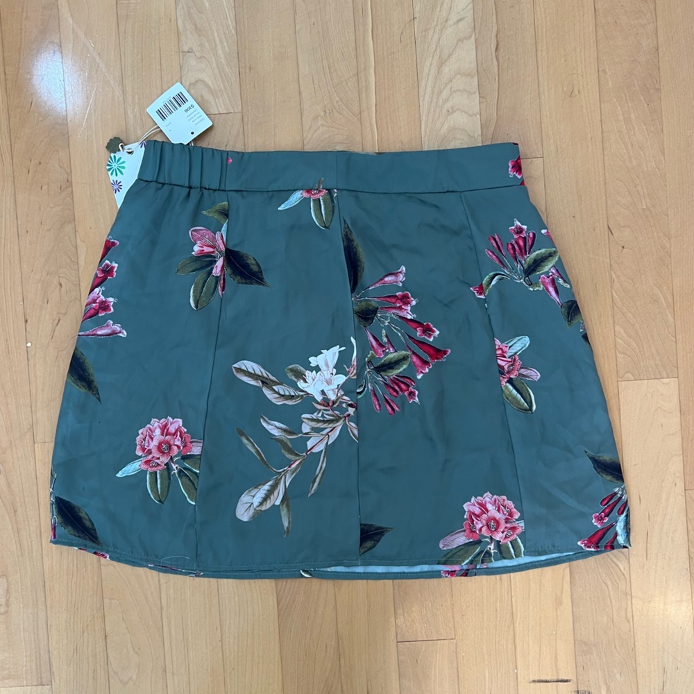 Show Me Your Mumu Green Floral Skirt Medium